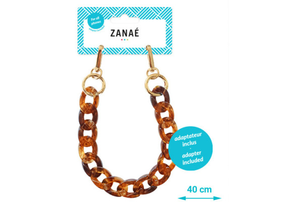 ZANAÉ Phone Wristlace Tortoise Shell 17175 Mineral Spring red