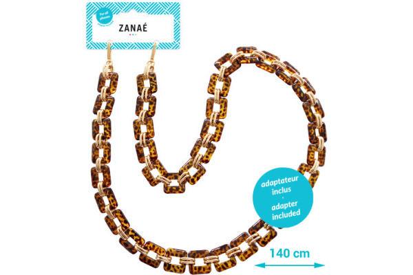 ZANAÉ Phone Necklace Golden Fire 17445 Leopard & Gold animal print
