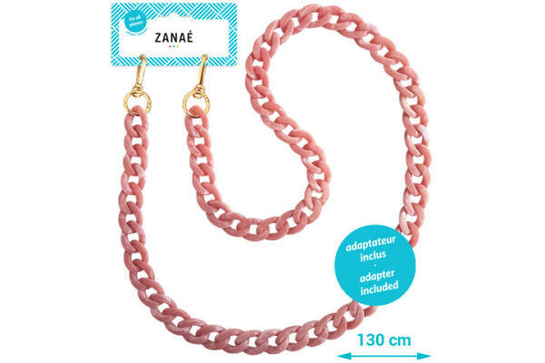ZANAÉ Phone Necklace Tortoise Shell 17669 Mineral Spring lady pink