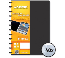 ADOC Sichtbuch Standard A4 5842.700 schwarz 40 Taschen
