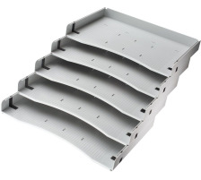 APOLLO Schrägablagen-Set VACSA grau, für Rollcontainer 5 Stk.