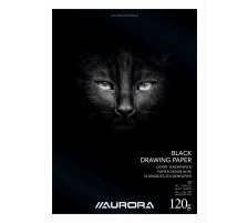 AURORA Zeichenblock 24,5X34,5cm BL3 schwarz, 120g 20 Blatt