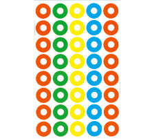 Z-DESIGN Sticker Verst.Ringe 8.4x16cm 3055Z farbig 4 Bogen, 160 Stück