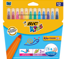 BIC Fasermaler Kid XL 4,5mm 8289663 12 Farben, Etui