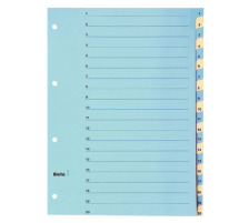 BIELLA Register Karton blau/gelb A4 46244200U 1-20 210g
