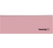 BIELLA Pultkalender Colorful 2025 888377400 1W/2S rosa ML 29.7x10.5cm