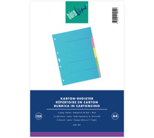 BÜROLINE Register Karton farbig A4 604190 5-teilig 215g