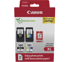CANON Photo Value Pack XL CMYBK PGCL560/1 PIXMA TS5350 GP-501 50Bl.