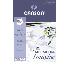 CANSON Imagine Zeichenpapierblöcke A4 200006008 200g, weiss 50 Blatt