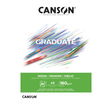 CANSON Graduate Zeichnen A5 400110364 30 Blatt, weiss, 160g