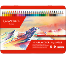 CARAN D´A Farbstifte Supracolor 3,8mm 3888.330 ass. in Metallsch. 30 Stück