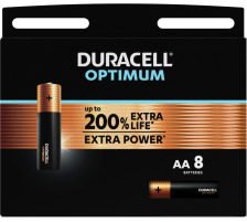 DURACELL Batterie Optimum 4-137684 AA, LR6, 1.5V 8 Stück