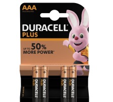 DURACELL Batterie Plus Power MN2400 AAA, LR03, 1.5V 4 Stück