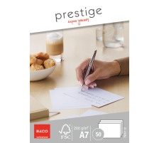 ELCO Schreibkarten Prestige A7 79207.12 200g, weiss, satiniert 50 Stk.