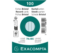 EXACOMPTA Karteikarten liniert A7 10810SE blau 100 Stück