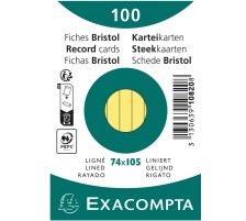 EXACOMPTA Karteikarten liniert A7 10820SE gelb 100 Stück