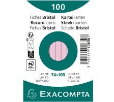 EXACOMPTA Karteikarten liniert A7 10830SE rosa 100 Stück