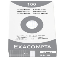 EXACOMPTA Karteikarten kariert 5mm A6 13209E weiss 100 Stück