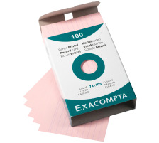 EXACOMPTA Karteikarten liniert A7 13830B rosa 100 Stück