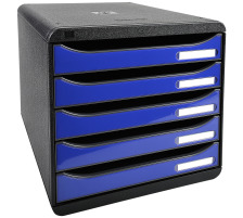 EXACOMPTA Schubladenbox 3097203D BIG-BOX Plus 5, Eco, blau