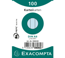 EXACOMPTA Karteikarten liniert A8 38082SB blau 100 Stück