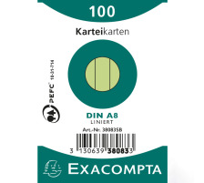 EXACOMPTA Karteikarten liniert A8 38083SB grün 100 Stück