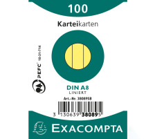 EXACOMPTA Karteikarten liniert A8 38089SB gelb 100 Stück