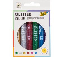 FOLIA Glitter-Glue 570 6 Stück
