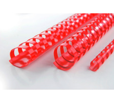 GBC Plastikbindrücken 16mm A4 4028660 rot, 21 Ringe 100 Stück