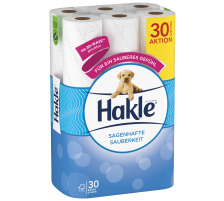 HAKLE Toilettenpapier Sagenhafte 4411909 Sauberkeit weiss, 30 Rollen