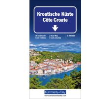 HALLWAG Strassenkarte 325901414 Kroatische Küste 1:200´000