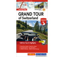 HALLWAG Touring Map Strassenkarte 382830832 K&F Grand Tour of CH