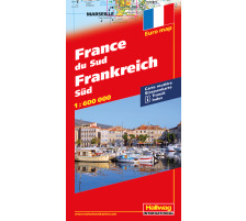 HALLWAG Strassenkarte 382830922 Frankreich Süd 1:600´000