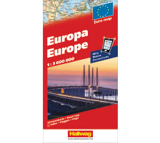 HALLWAG Strassenkarte 382830993 Europa (Dis/BT) 1:3,6 Mio.