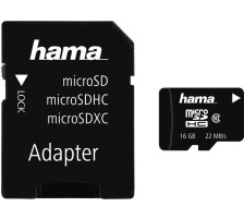 HAMA microSDHC 16GB 108088 Class 10 22 MB/s, Adapter
