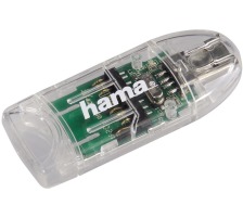 HAMA USB-2.0-Kartenleser 8in1 91092 SD/microSD, Transparent