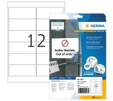 HERMA Etikett. Movables 99,1x42,3mm 10017 weiss,non-perm. 300 St./25 Bl.