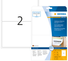 HERMA Etiket. Movables 199,6x143,5mm 10020 weiss,non-perm. 50 St./25 Bl.