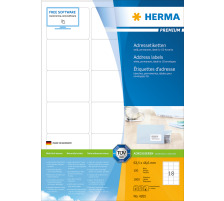 HERMA Etiketten PREMIUM 63.5x46.6mm 4265 weiss,perm. 1800 St./100 Bl.