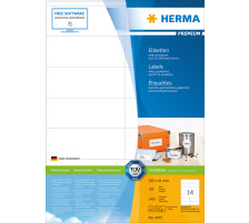 HERMA Etiketten PREMIUM 105x41mm 4475 weiss,perm. 1400 St./100 Bl.