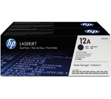 HP Toner-Modul 12A schwarz Q2612AD LaserJet 1010 2 Stück