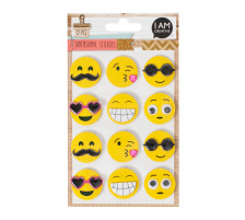 I AM CREA 3D Aufkleber Emojis 4087.464 12 Stück