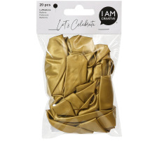 I AM CREA Luftballons, gold, metallic 6010.75 20 Stück