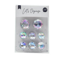 I AM CREA Magnet Juwel Let`s Organize AA4035.62 Acrylglas, irisierend 8 Stück
