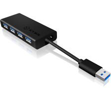 ICY BOX 4 Port Hub USB 3.0 IBAC6104B aluminum black