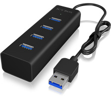 ICY BOX 4 Port Hub Type A USB 3.0 IBHUB1409 Aluminium black