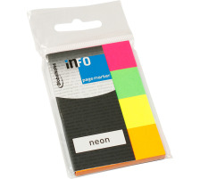 INFO Page Marker im Umschlag 5670-89 Neon, 20x50mm,4x40 Blatt