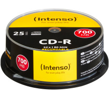INTENSO CD-R Slim 80MIN/700MB 1001124 52X 25 Pcs