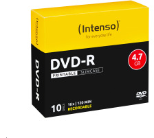 INTENSO DVD-R Slim 4.7GB 4801652 16x Printable 10 Pcs