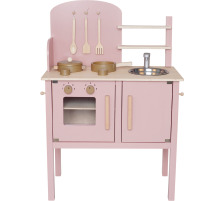 JABADABAD Küche pink W7206 m.Topf und Pfanne 55x32x72cm